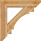 Ekena Millwork Merced Slat Rough Sawn Bracket w/ Offset Brace, Western Red Cedar, 8"W x 36"D x 36"H BKT0806X36X36MRC06RWR - alternate 2